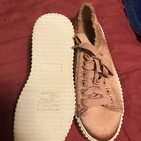 Pale Pink Satin Sneakers BNWT - Picture 3 of 4